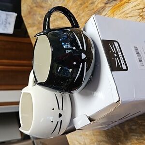 KOOLKATKOO Cat Coffee Tea Mug Set